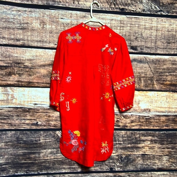 Johnny Was Size XS red color with multiple design - Picture 4 of 9